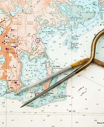 Odpichovátko s námořní mapou