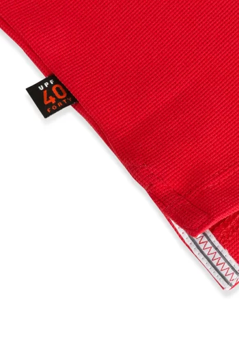 MUSTO EVO PRO LITE PLAIN SS POLO RED MALE UPF (Ultraviolet protection factor)