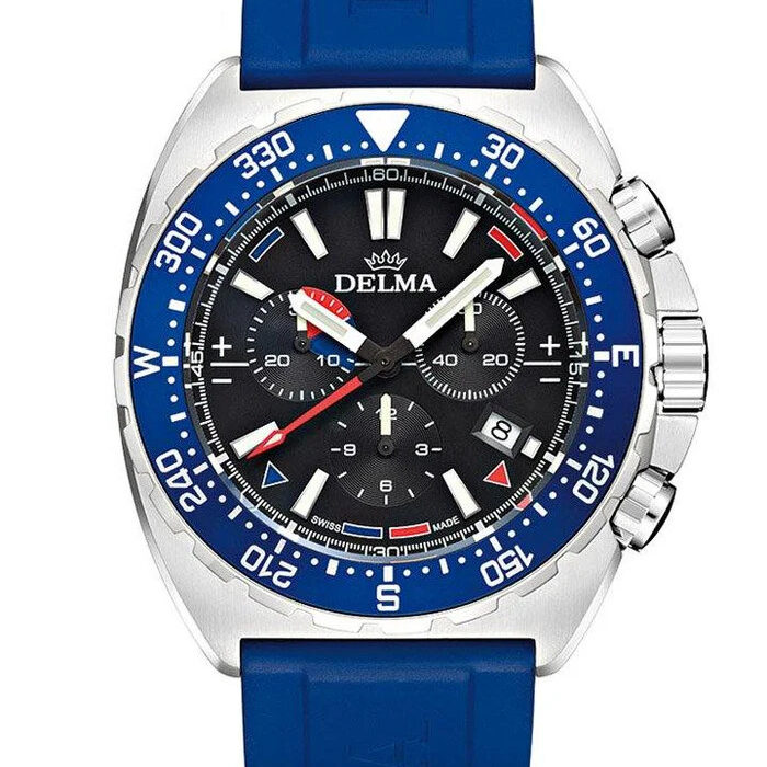 Hodinky Delma Oceanmaster Chronograph modre