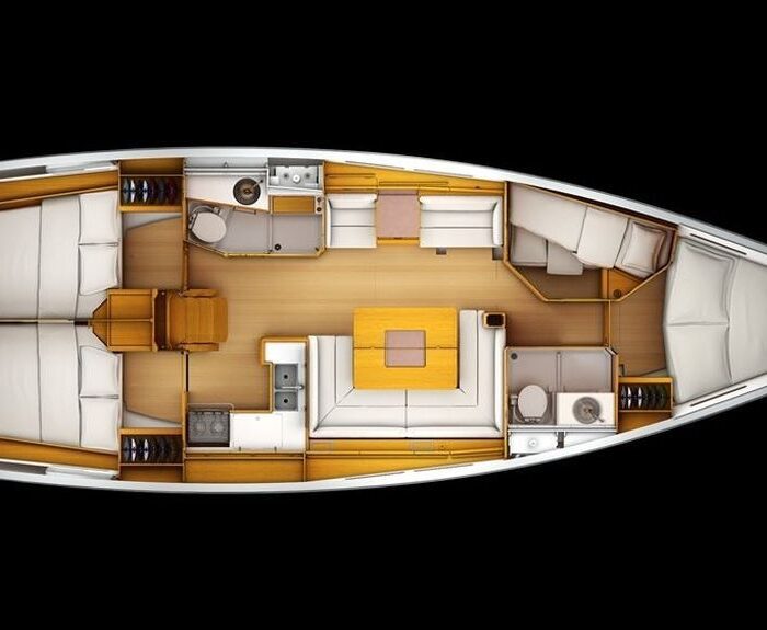 Jeanneau Sun Odyssey 449 - winx - plánek lodi