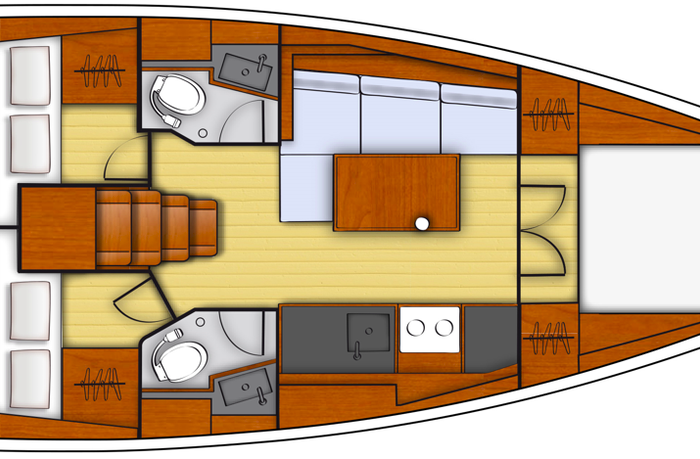 Beneteau Oceanis 38.1 - layout