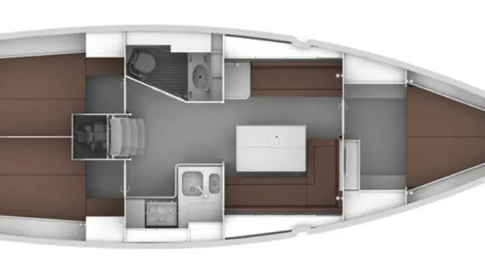Bavaria 36 Cruiser - půdorys