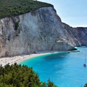 Pláž Porto Katsiki, Lefkáda, Řecko
