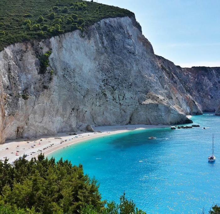 Pláž Porto Katsiki, Lefkáda, Řecko