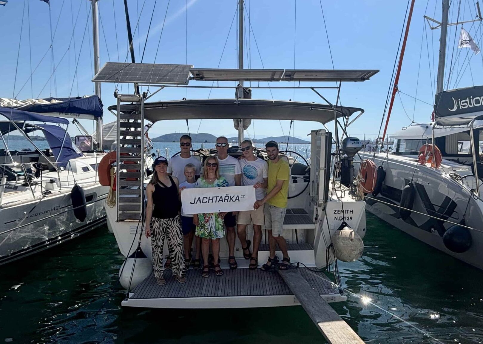 Společná fotka s klienty v Řecku