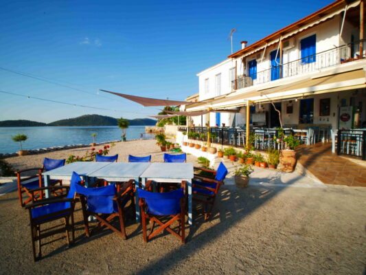 Taverna George na ostrově Kalamos, Řecko