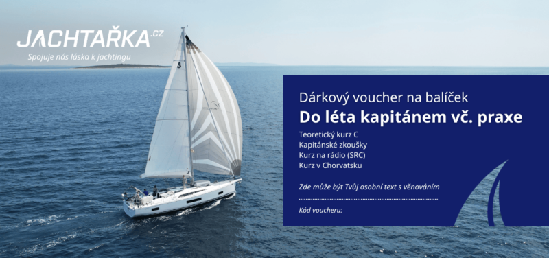 Dárkový voucher na balíček Do léta kapitánem v obdélníkové variantě