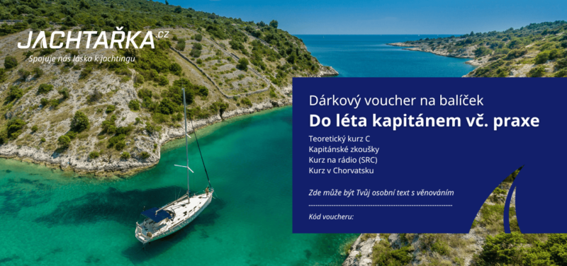 Dárkový voucher na balíček Do léta kapitánem v obdélníkové variantě