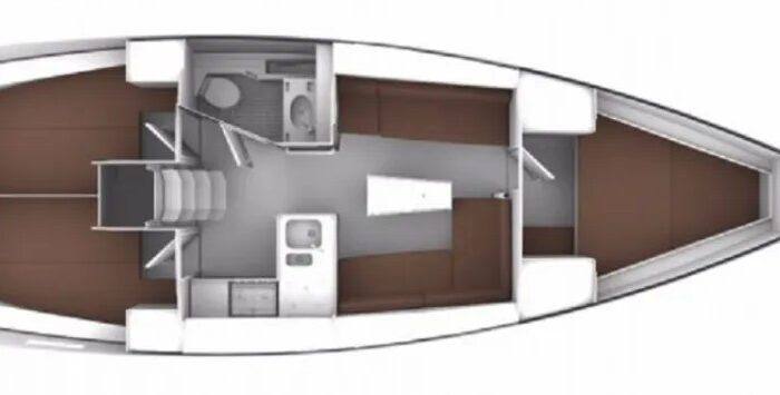 Bavaria 37 Cruiser - plán lodi