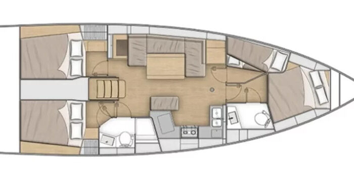 Beneteau Oceanis 40.1 - plánek