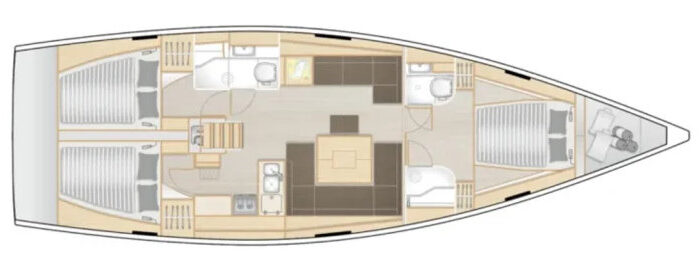 Hanse 458 - plán lodi