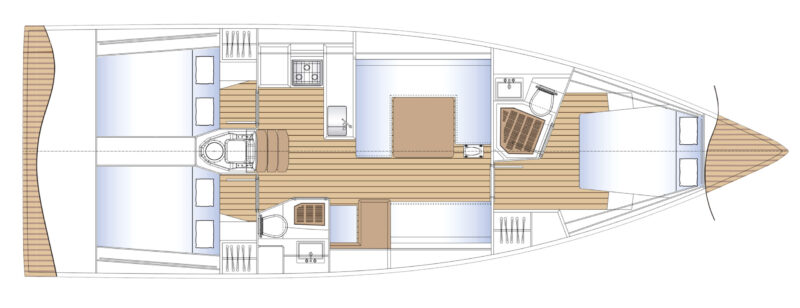 Solaris 40 - plánek interiéru