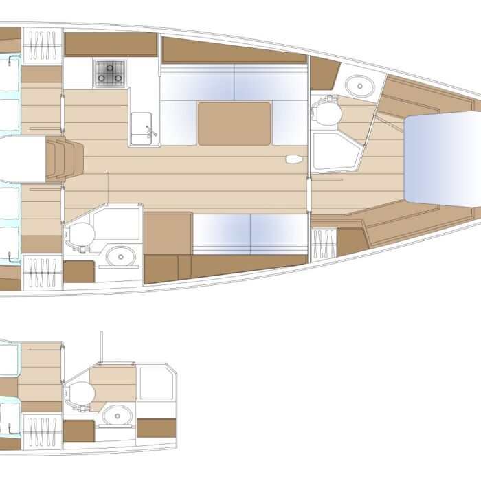 Solaris 44 - plán interiéru