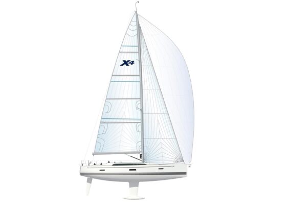 X-Yachts 43 - plánek lodi - exteriér