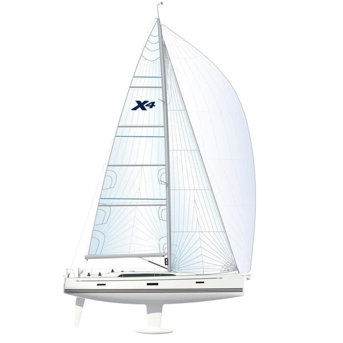 X-Yachts 43 - plánek lodi - exteriér