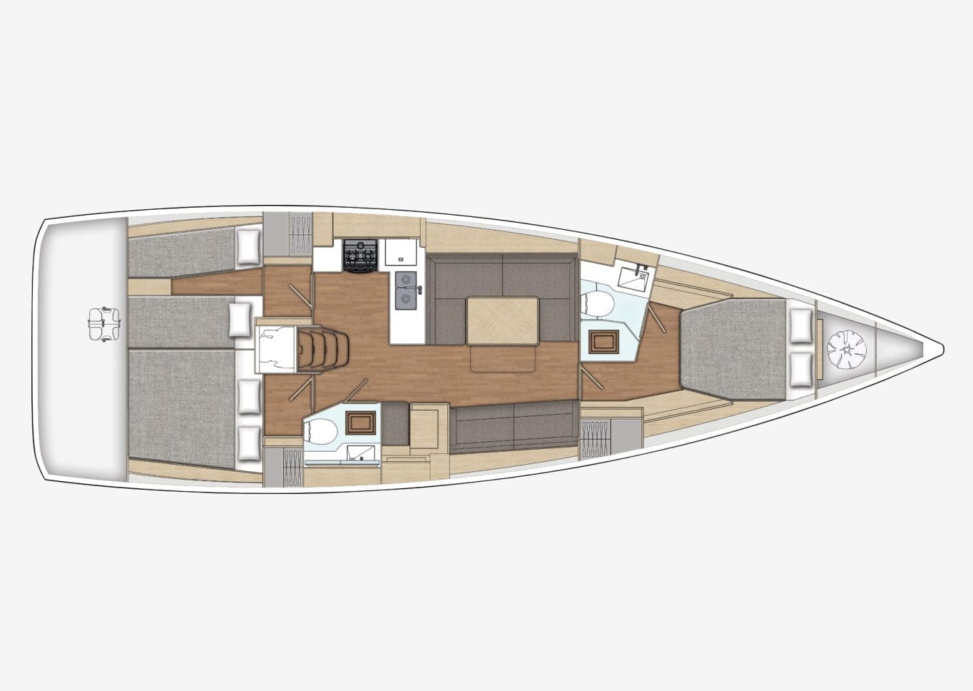 X-Yachts - X46 - plán lodi